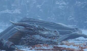 Viserion sinking into ice