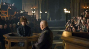Tyrion and Varys at his trial in "The Laws of Gods and Men".