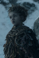 Leaf, one of the Children of the Forest, who saves Bran Stark when he arrives at the cave of the Three-Eyed Raven.
