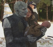 Richard Brake on set as the Night King.