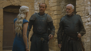 Daenerys orders barristan and jorah to not question her