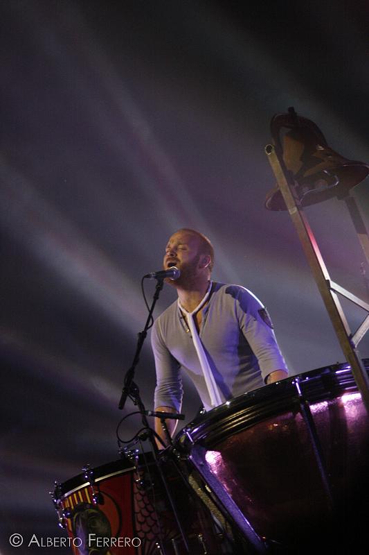 Will and his awesome drum set! Will Champion of Coldplay.