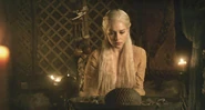 Dany examines the dragon eggs in A Golden Crown.