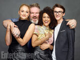 SDCC2016 SophieTurner-KristianNairn-NathalieEmmanuel-IsaacHempsteadWright