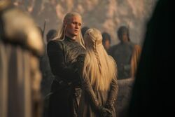 Daemon e Rhaenyra em Pedra do Dragão