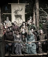 Short banner of House Baratheon and Baratheon men-at-arms at the Tourney of the Hand in "Cripples, Bastards, and Broken Things".