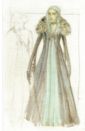 Concept art of Catelyn Stark's Season 1 costume