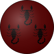 House Qorgyle: red, three black scorpions (1-2)