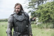 Sandor Clegane, also a very large man, wears his own unique armor to fit his size.