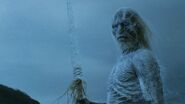 A White Walker, with an ice-blade spear.