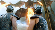 Дрогон, Визерион и Рейгаль в серии «Битва бастардов».