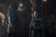 S8 Ep 1 Arya & Sandor.jpg (3.02 MB) Arya sees Sandor again at Winterfell, in Season 8 premiere Winterfell (episode)