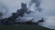 Winterfell burning in "Valar Morghulis"