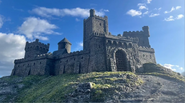 For filming the castle of Runestone, a tabletop miniature was used.