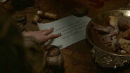 Arya takes Tywin's message.