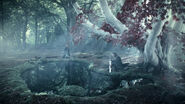 The godswood at Winterfell, a place of peace and contemplation for worshipers of the Old Gods of the Forest.