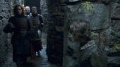 Arya hides from Jaqen.