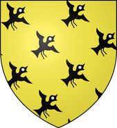 House Caron (variant): yellow, black nightingales strewn