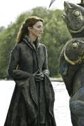Lady Catelyn Stark, born Catelyn Tully, at her childhood home Riverrun in Season 3.