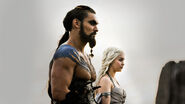 Khal Drogo and his wife Daenerys in "Winter is Coming".