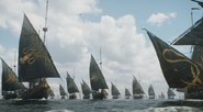 Ships displaying Euron Greyjoy's personal sigil