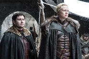 Podrick and Brienne see all the surviving Stark children reunited.