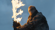 Dondarrion with his flaming sword