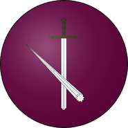 House Dayne (variant): purple, a white falling star crossing a white sword