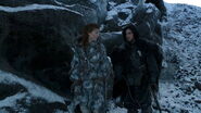 Ygritte being kept on a short leash by Jon Snow in "A Man Without Honor."