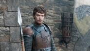 A promotional image of Theon Greyjoy in "Valar Morghulis."