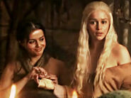 Irri tends to Daenerys's sores.