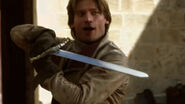 Jaime dueling with Eddard in "The Wolf and the Lion."