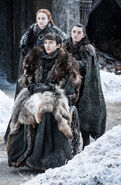 Bran is home in Winterfell in Season 7, The Spoils of War