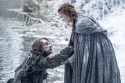 Sansa with Theon in Season 6