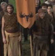 The banner of House Hornwood at the Tourney of the Hand in "The Wolf and the Lion".