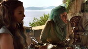 Olenna and her granddaughter Margaery interrogate Sansa on Joffrey's character.