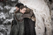 Jon and Arya are reunited in "Winterfell" Season 8