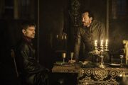 Bronn and Jaime Lannister S6 E10