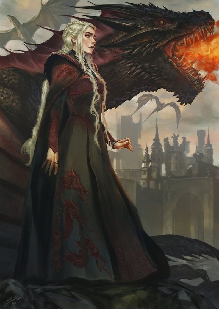 daenerys targaryen fan art dragons