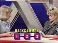 Markie Post would give an illegal clue (“board game”) as a clue for BACKGAMMON, causing Denise to forfeit the CA$HWORD.