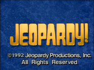 Jeopardy! 1991-1992 season copyright card