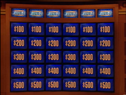 Jeopardy! sushi bar-era game board