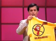 Peter Holding a No Whammy T-Shirt