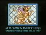 The computer animated Griffin in a box logo with copyright from Wheel of Fortune; 1984.