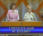 The Bargain Quiz from the pilot. Would a lock of Lincoln's hair, wrapped in a pretty ribbon, be a bargain at $125,000?