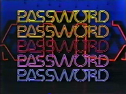 In the opening, letters in the show's name came down the screen to form a rainbow trail of Passwords.