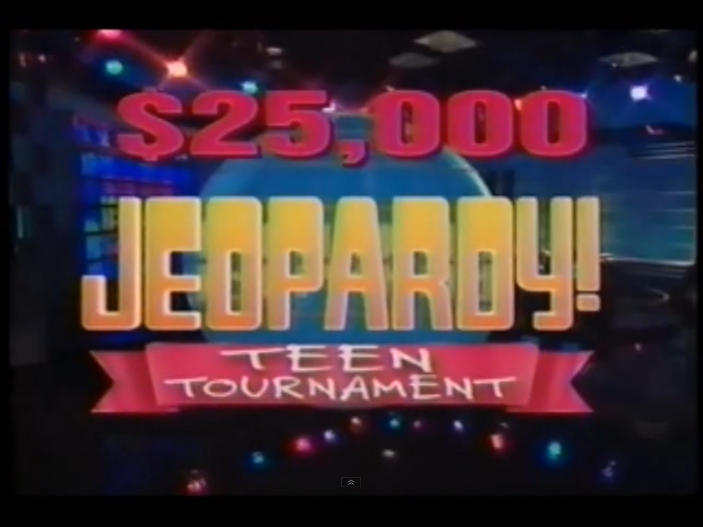 1996 Jeopardy! Teen Tournament Game Shows Wiki Fandom