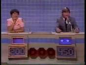 The contestants played for money rather than points in the pilot.