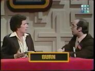 Future Super Password host Bert Convy giving a clue.