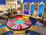 Here's a shot of Pat Sajak giving a Wheel a final spin during Beverly Hills Week in 1997